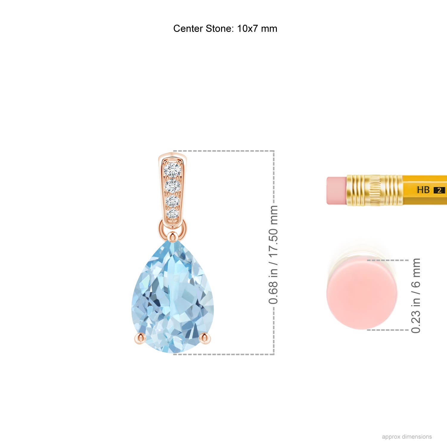 AAA - Aquamarine / 1.64 CT / 14 KT Rose Gold