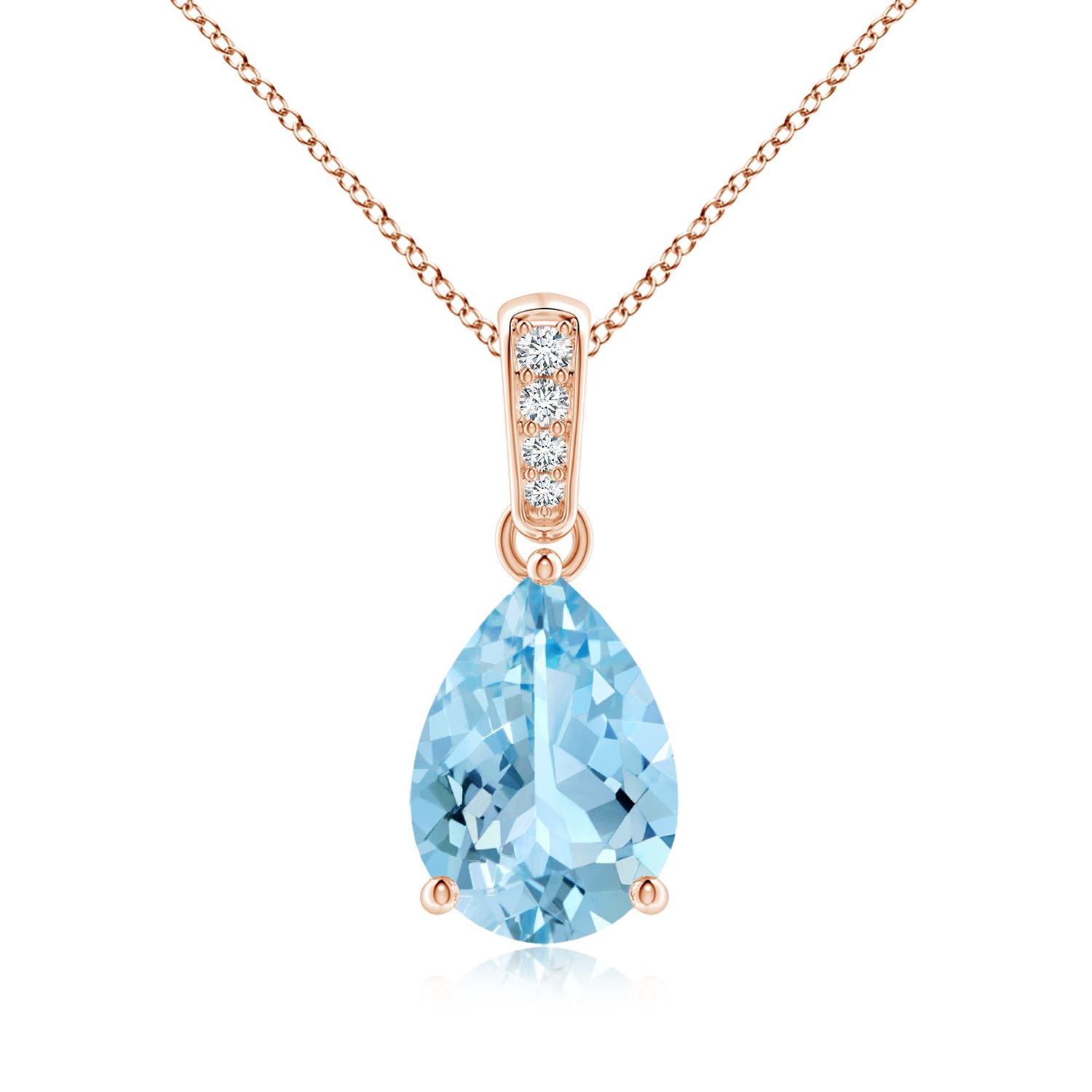 AAAA - Aquamarine / 1.64 CT / 14 KT Rose Gold