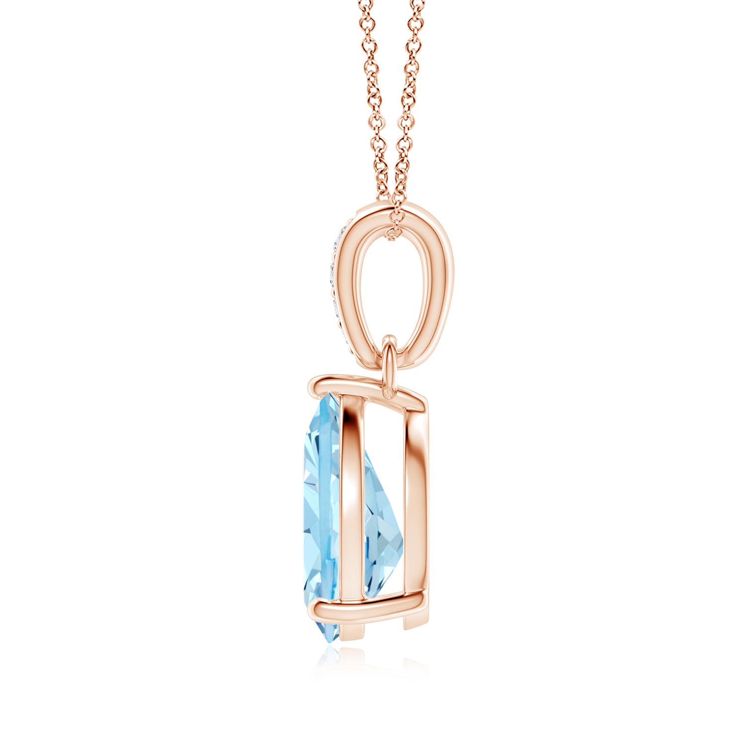 AAAA - Aquamarine / 1.64 CT / 14 KT Rose Gold