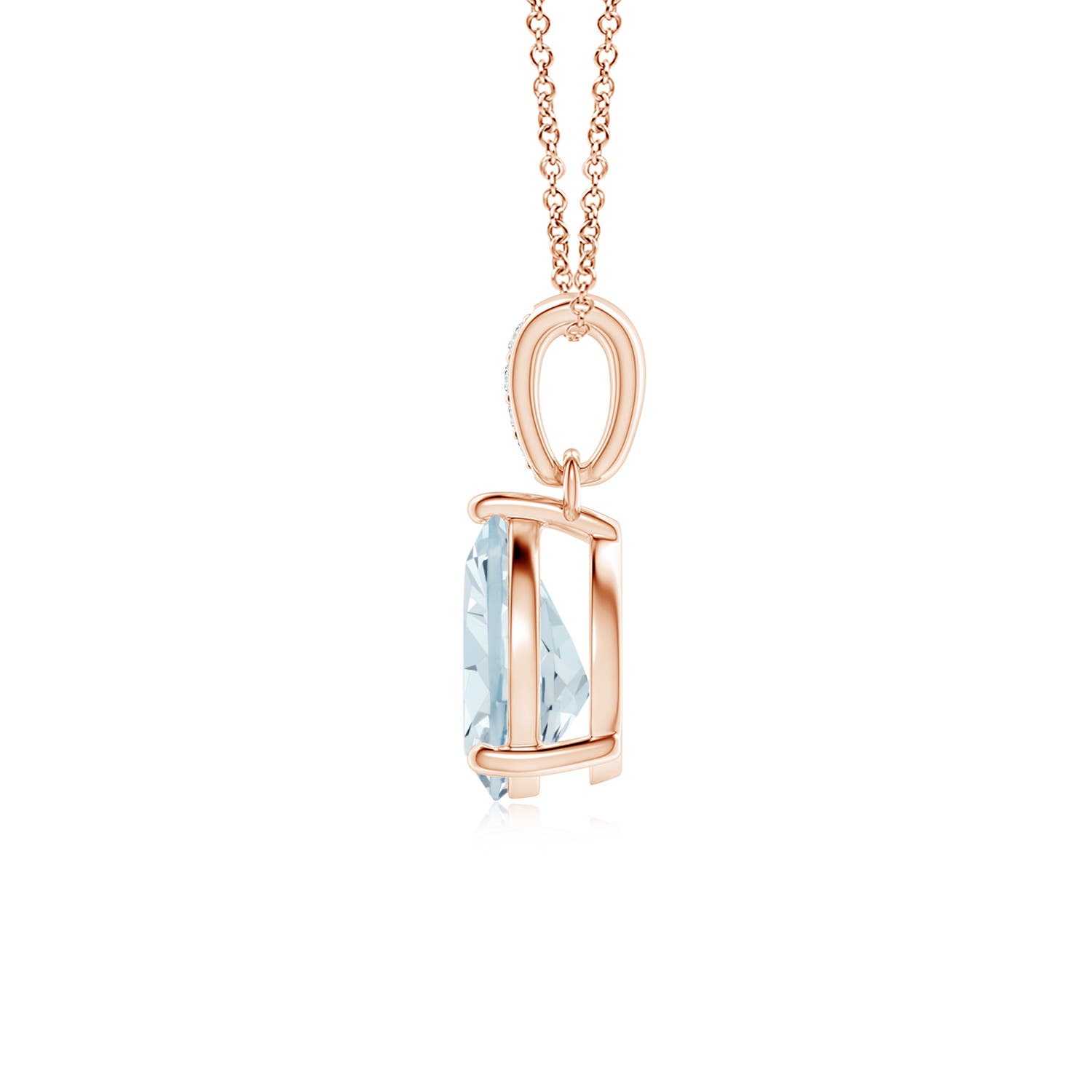 A - Aquamarine / 0.87 CT / 14 KT Rose Gold