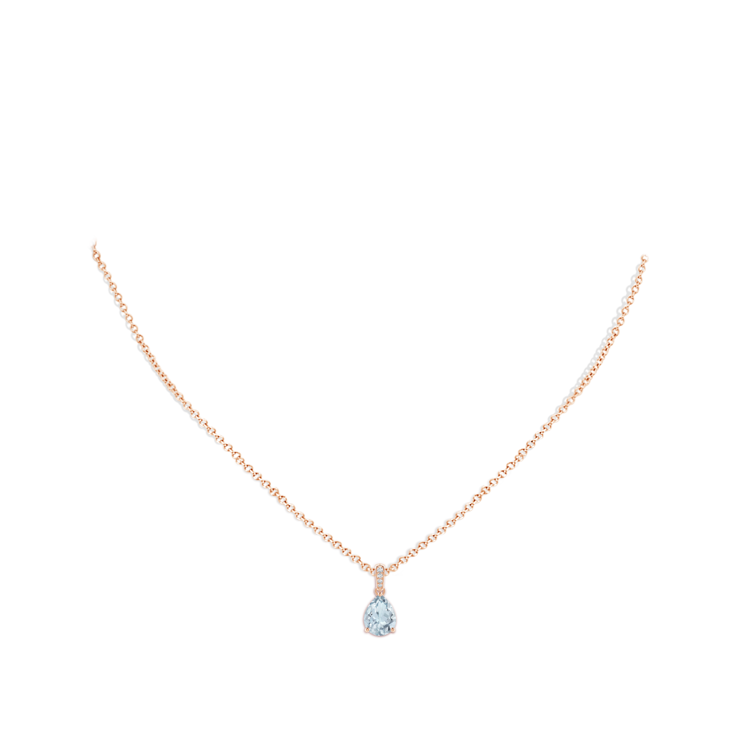 A - Aquamarine / 0.87 CT / 14 KT Rose Gold