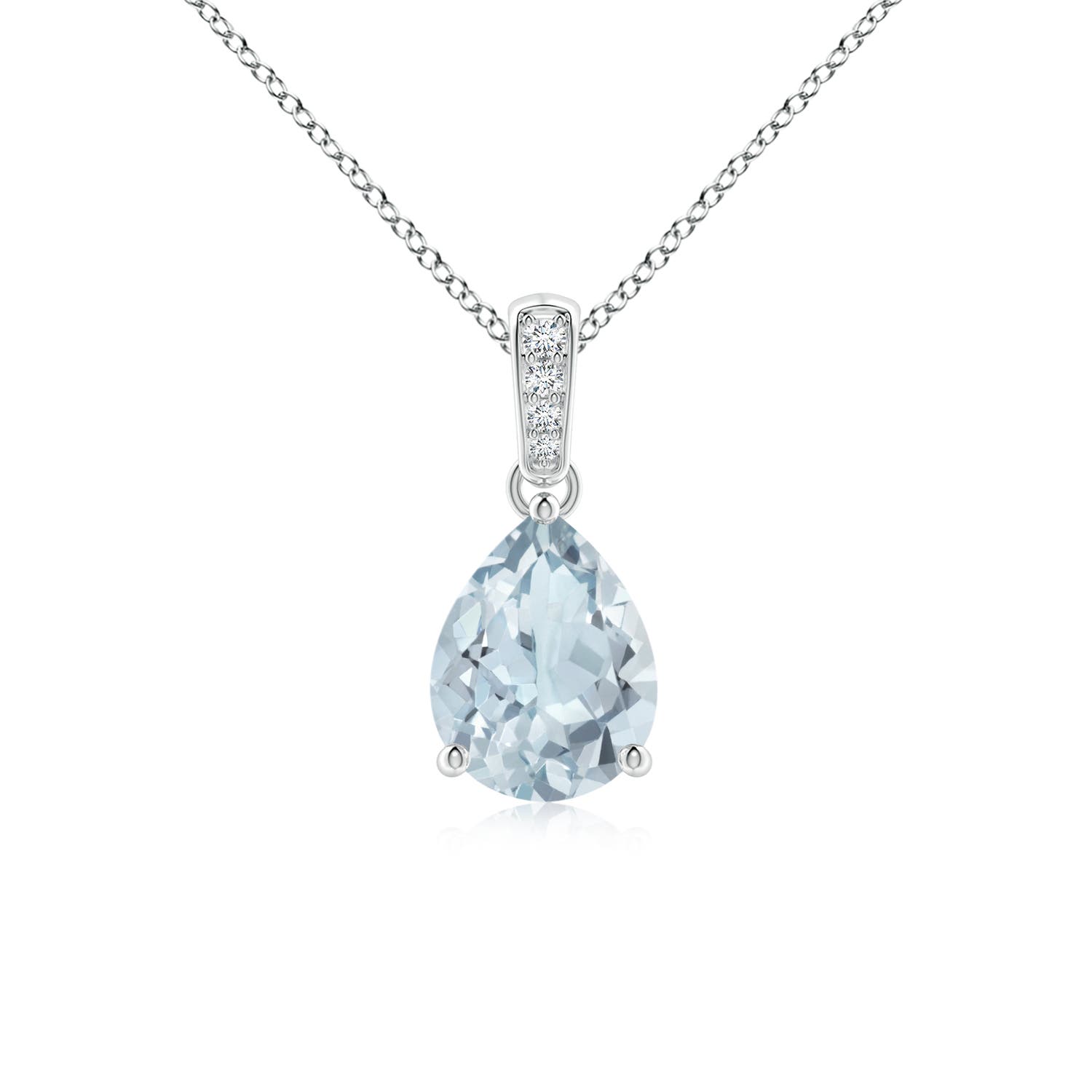 A - Aquamarine / 0.87 CT / 14 KT White Gold