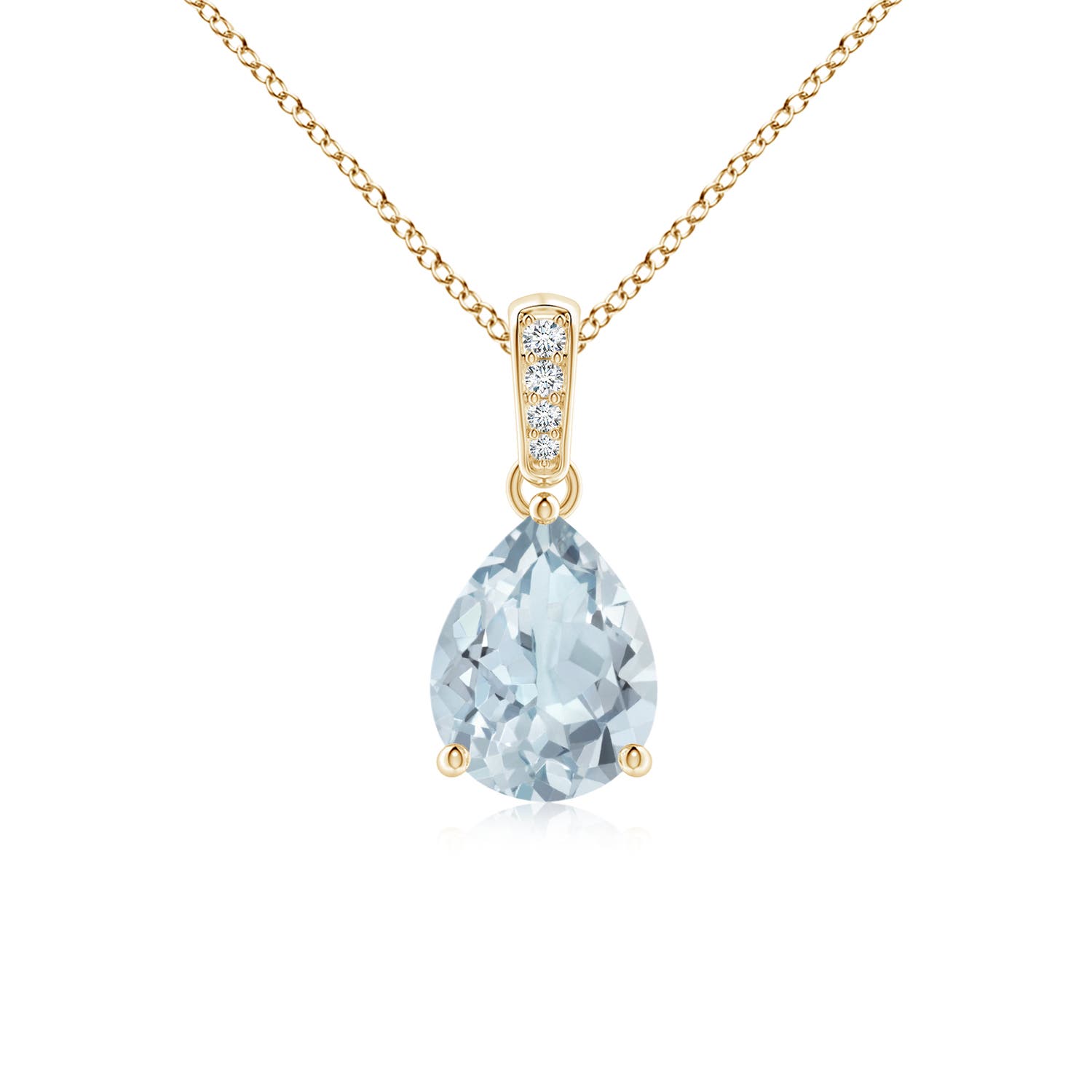 A - Aquamarine / 0.87 CT / 14 KT Yellow Gold