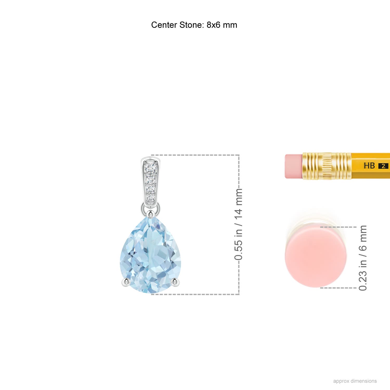 AA - Aquamarine / 0.87 CT / 14 KT White Gold