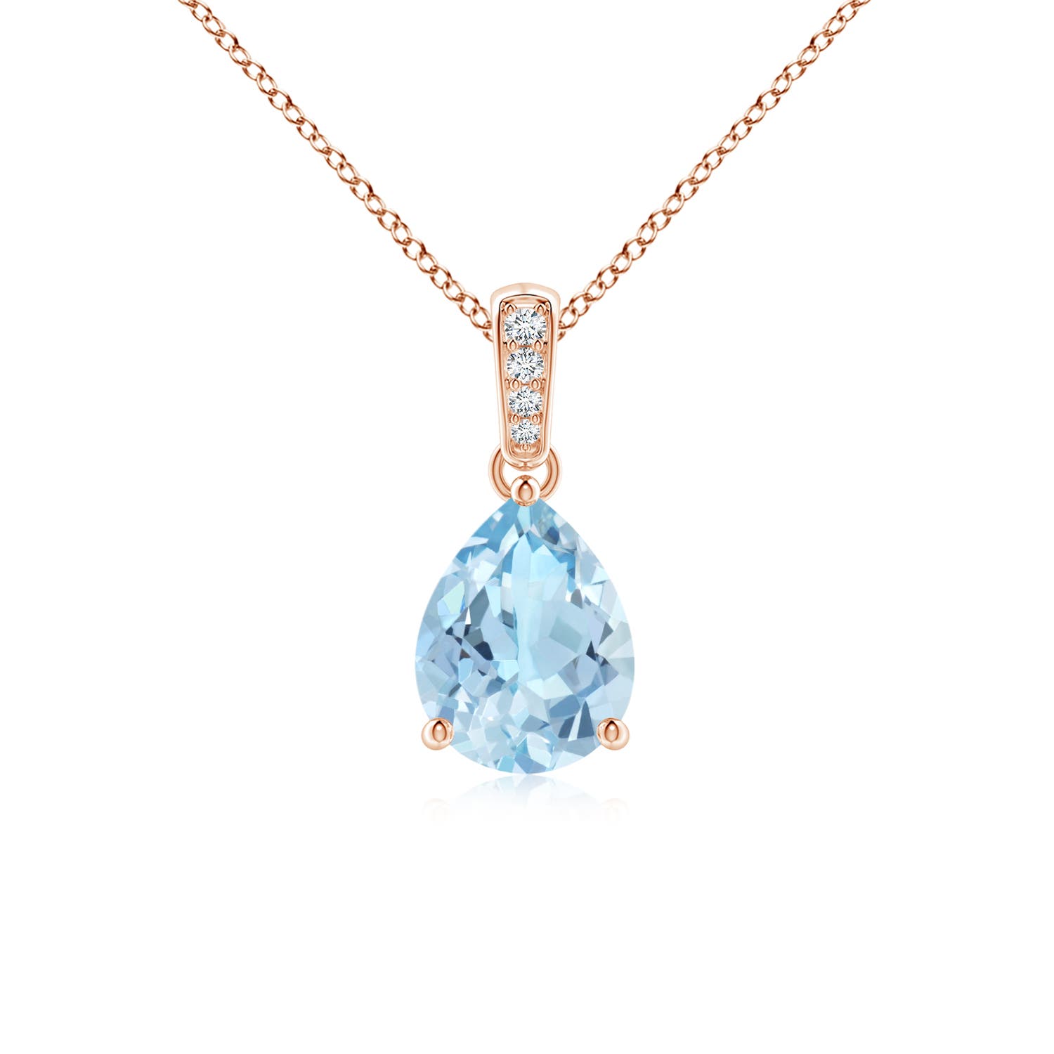 AAA - Aquamarine / 0.87 CT / 14 KT Rose Gold