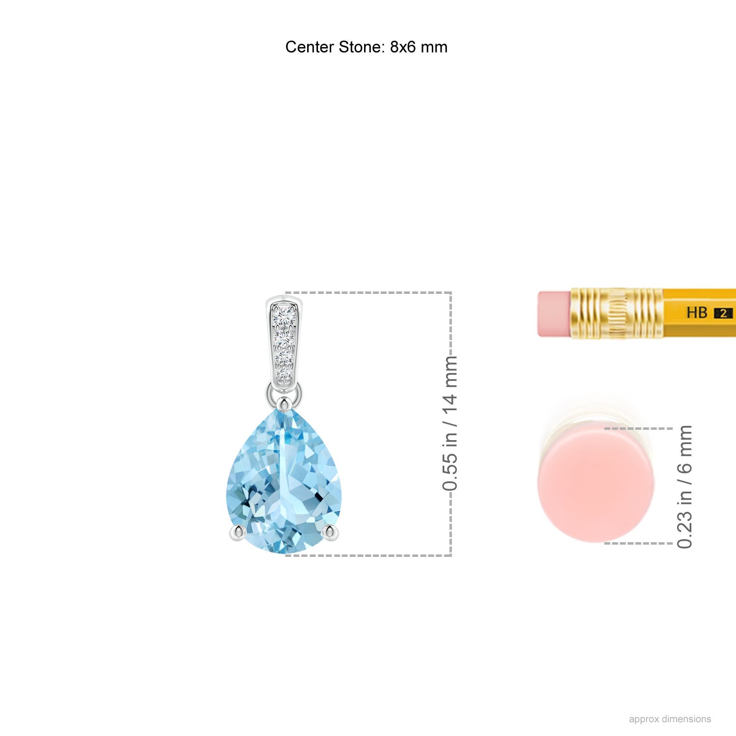 AAAA - Aquamarine / 0.87 CT / 14 KT White Gold