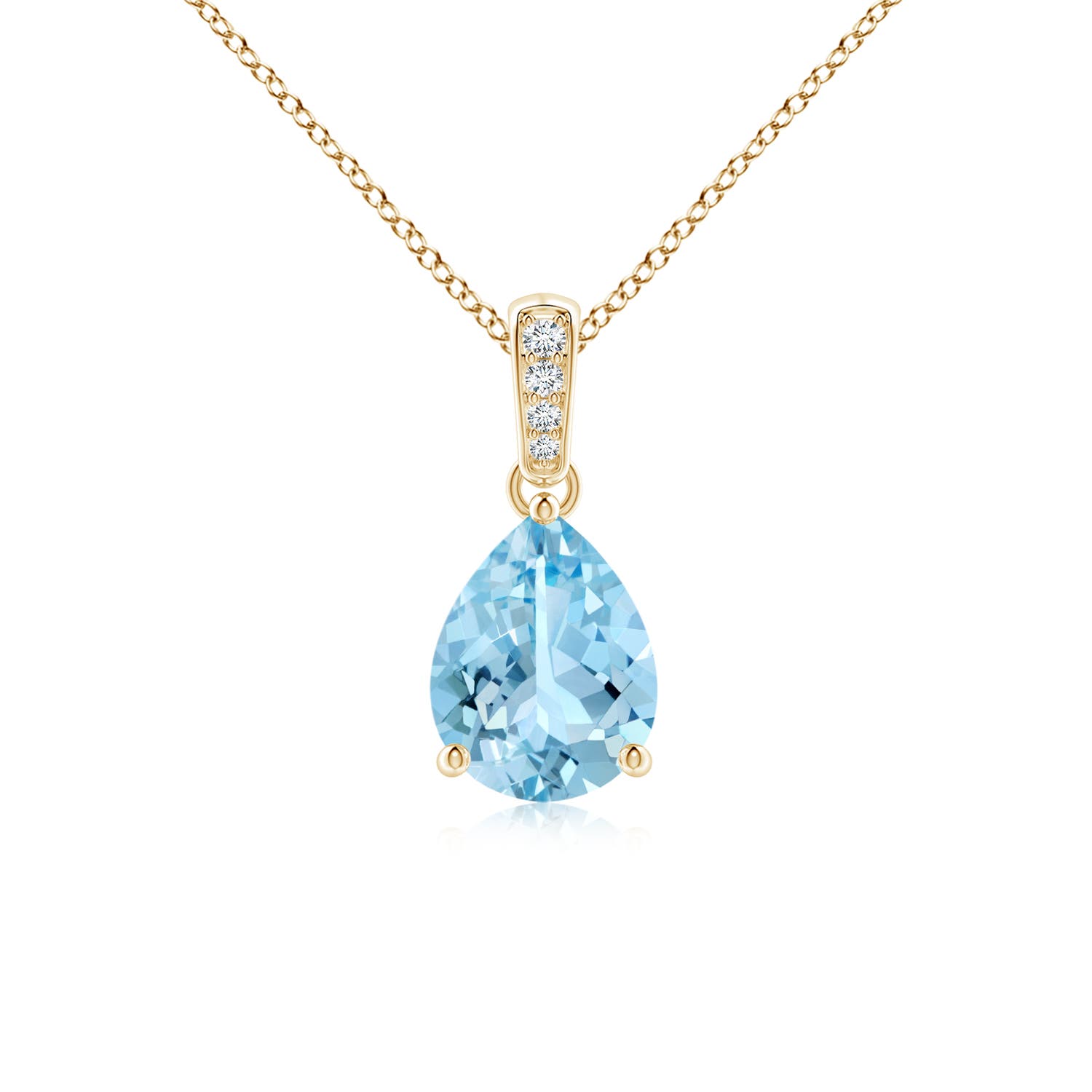 AAAA - Aquamarine / 0.87 CT / 14 KT Yellow Gold