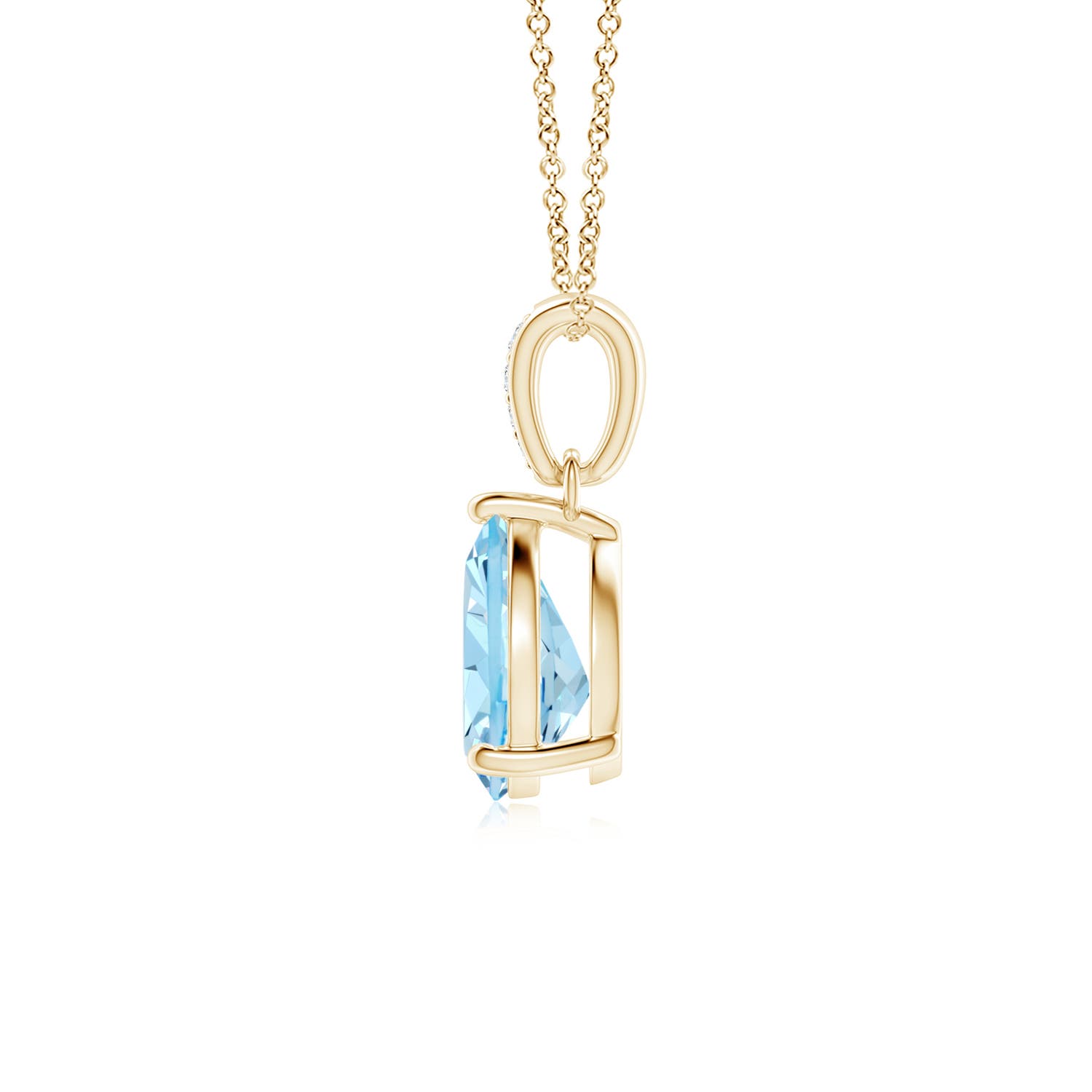 AAAA - Aquamarine / 0.87 CT / 14 KT Yellow Gold