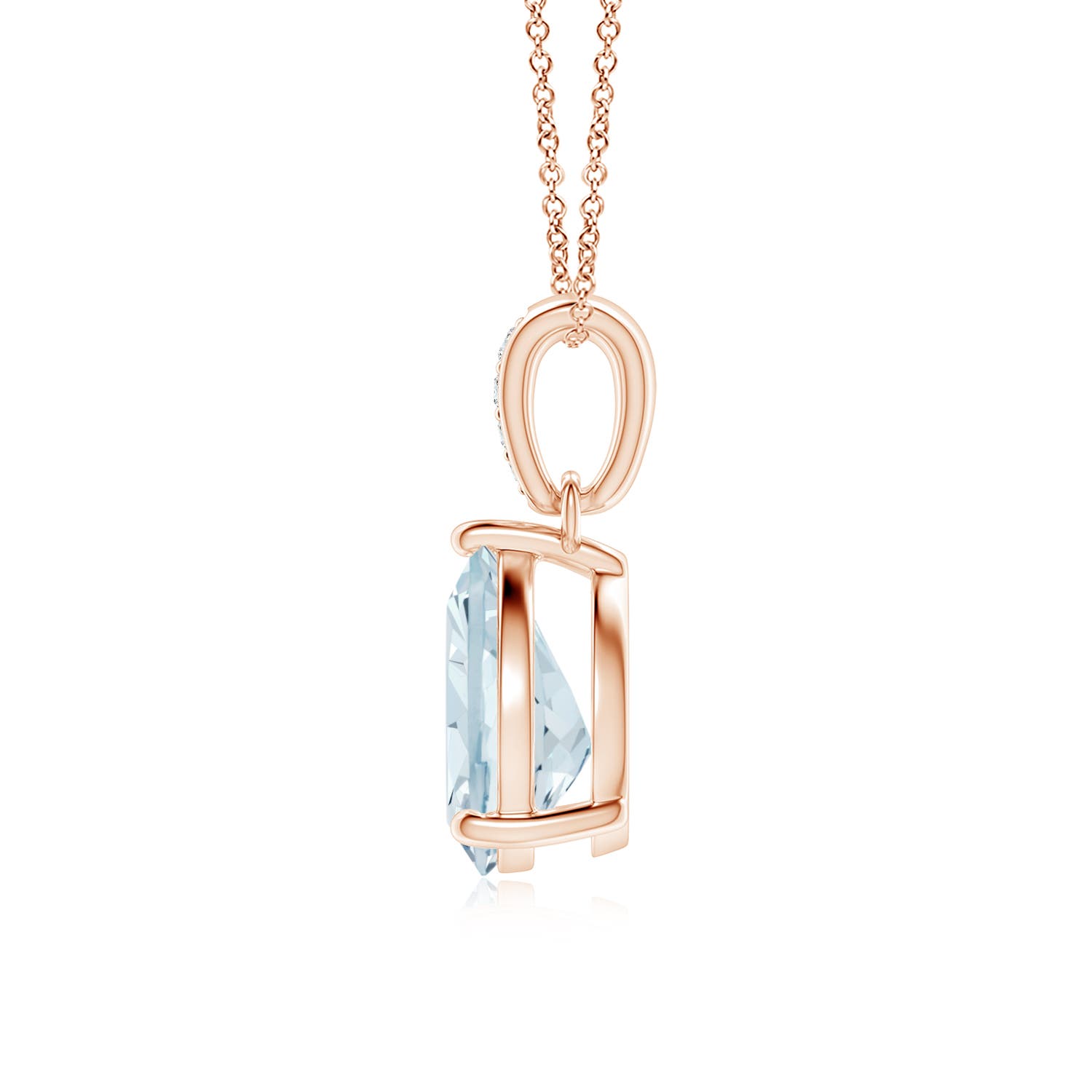 A - Aquamarine / 1.28 CT / 14 KT Rose Gold