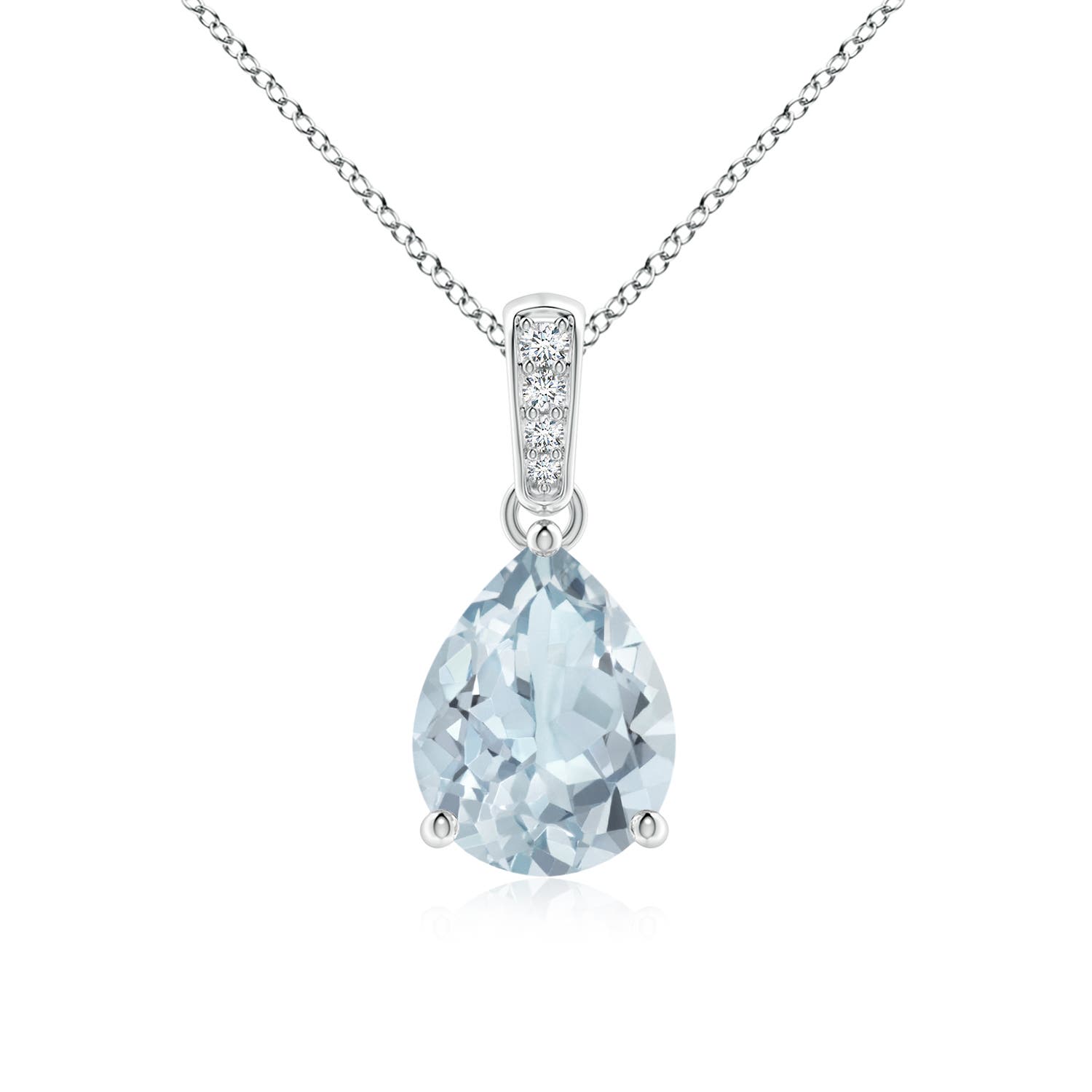 A - Aquamarine / 1.28 CT / 14 KT White Gold