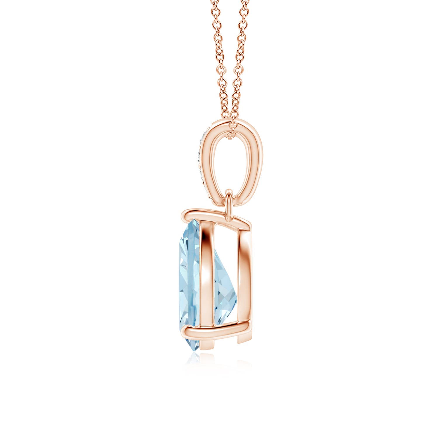 AA - Aquamarine / 1.28 CT / 14 KT Rose Gold