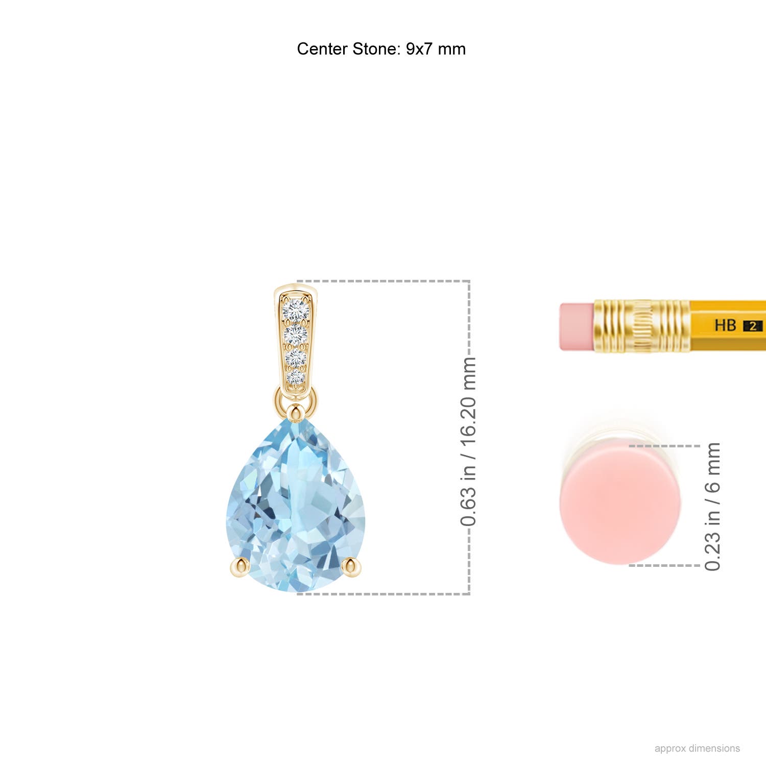 AAA - Aquamarine / 1.28 CT / 14 KT Yellow Gold