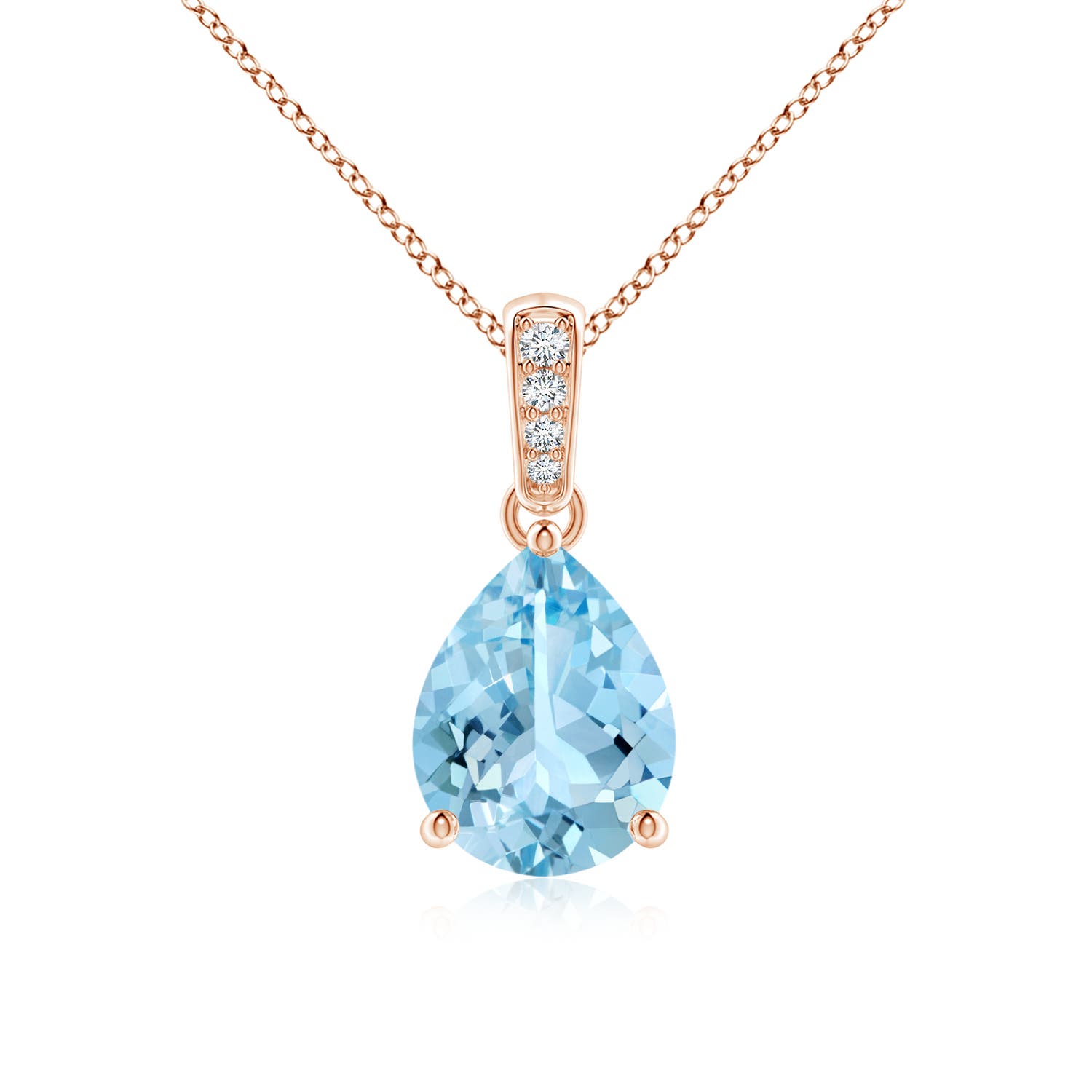 AAAA - Aquamarine / 1.28 CT / 14 KT Rose Gold