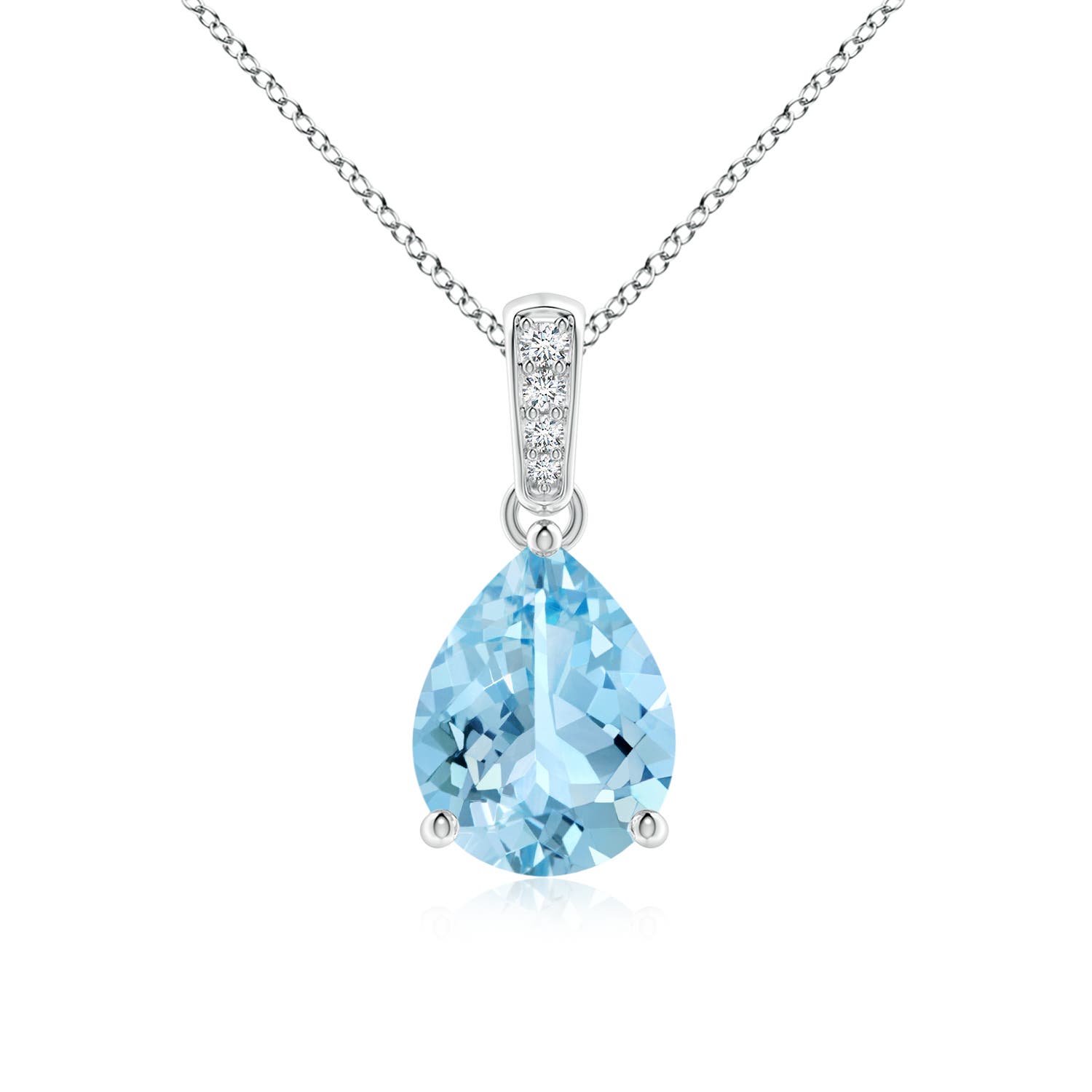 AAAA - Aquamarine / 1.28 CT / 14 KT White Gold