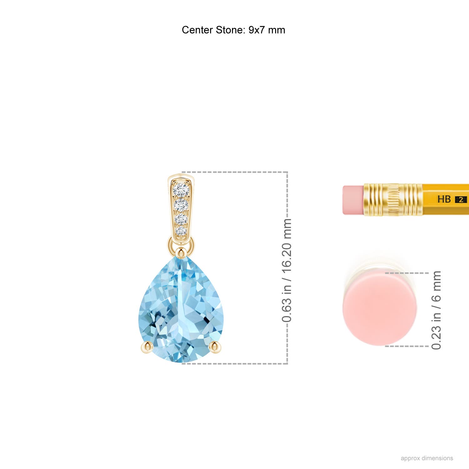 AAAA - Aquamarine / 1.28 CT / 14 KT Yellow Gold