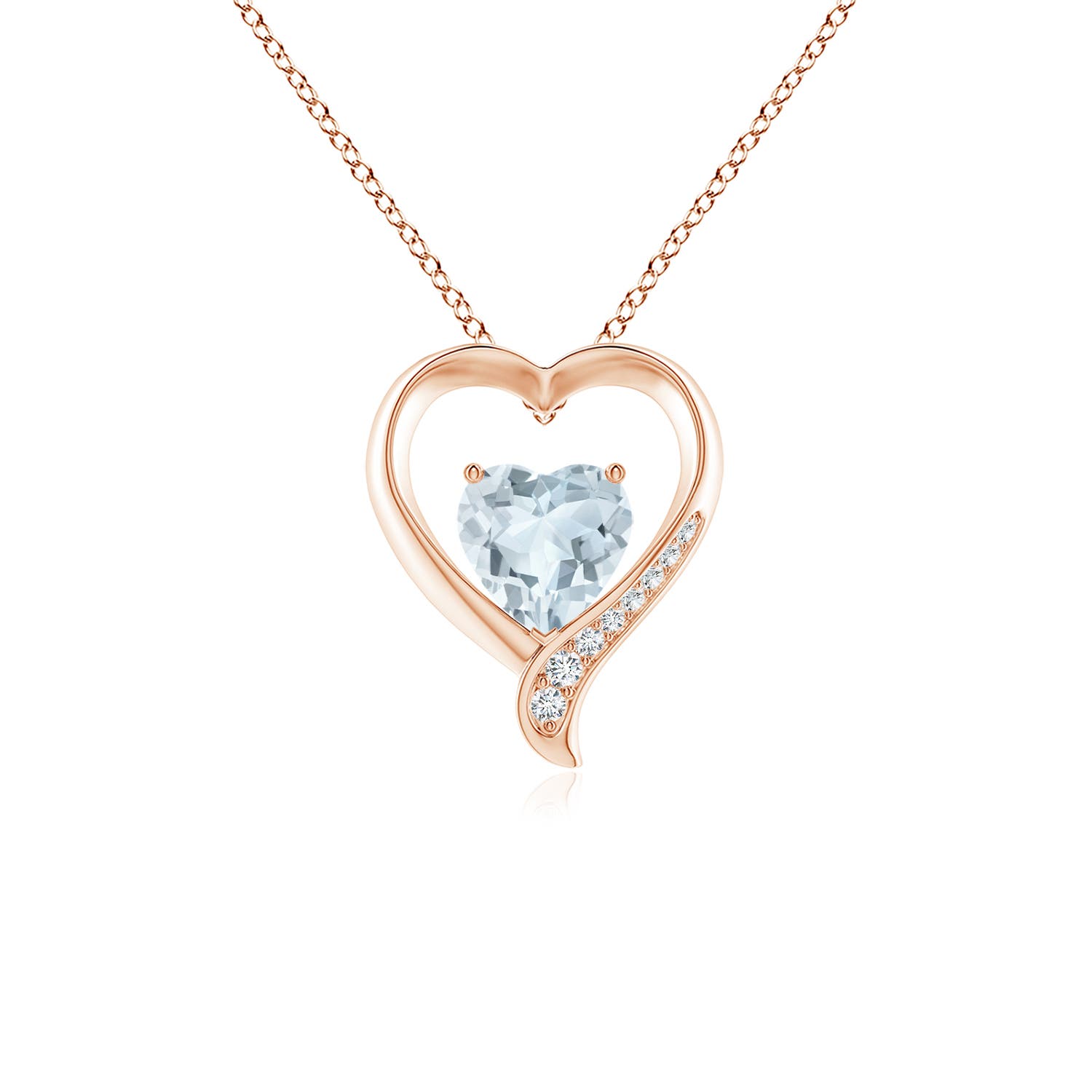 A - Aquamarine / 0.99 CT / 14 KT Rose Gold