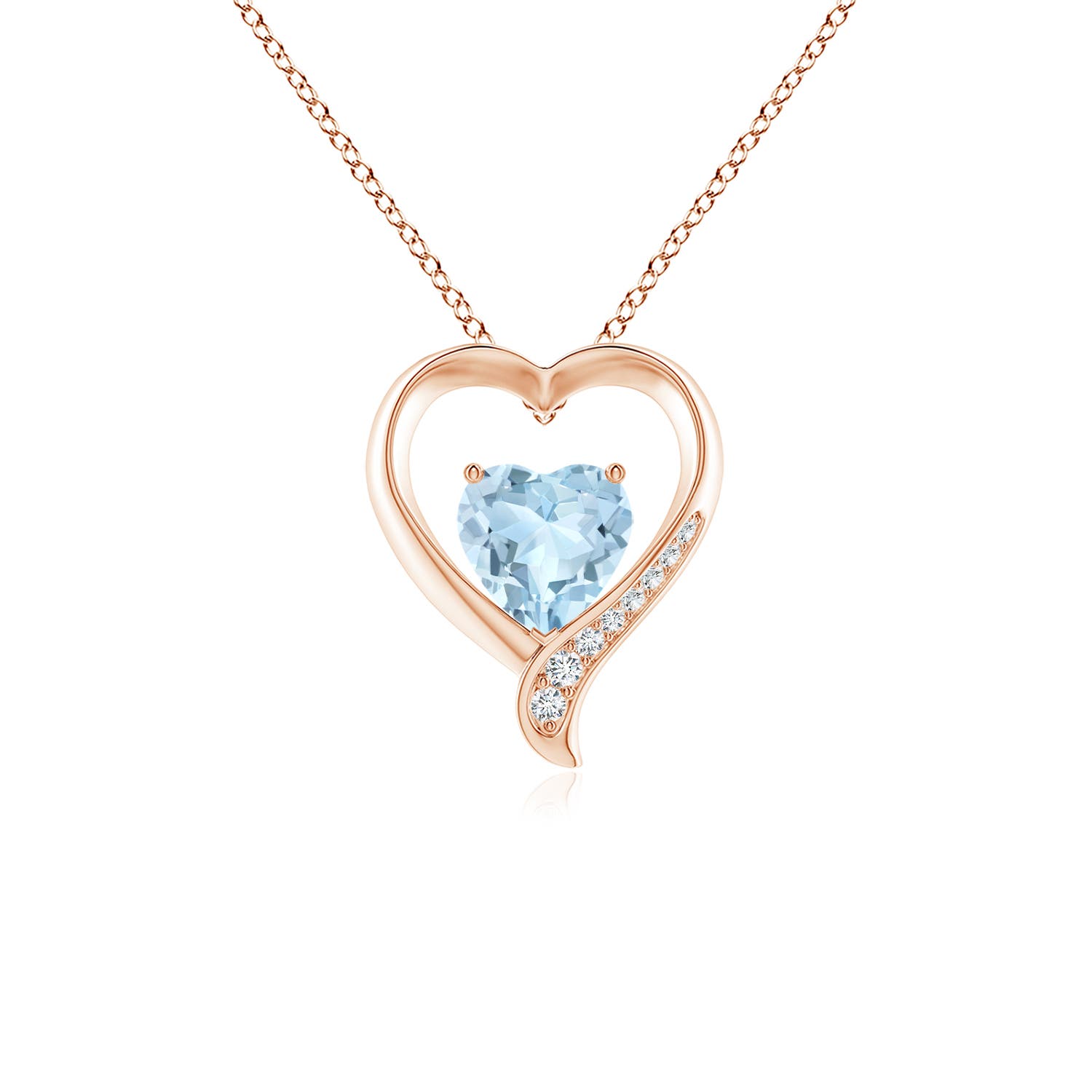 AA - Aquamarine / 0.99 CT / 14 KT Rose Gold