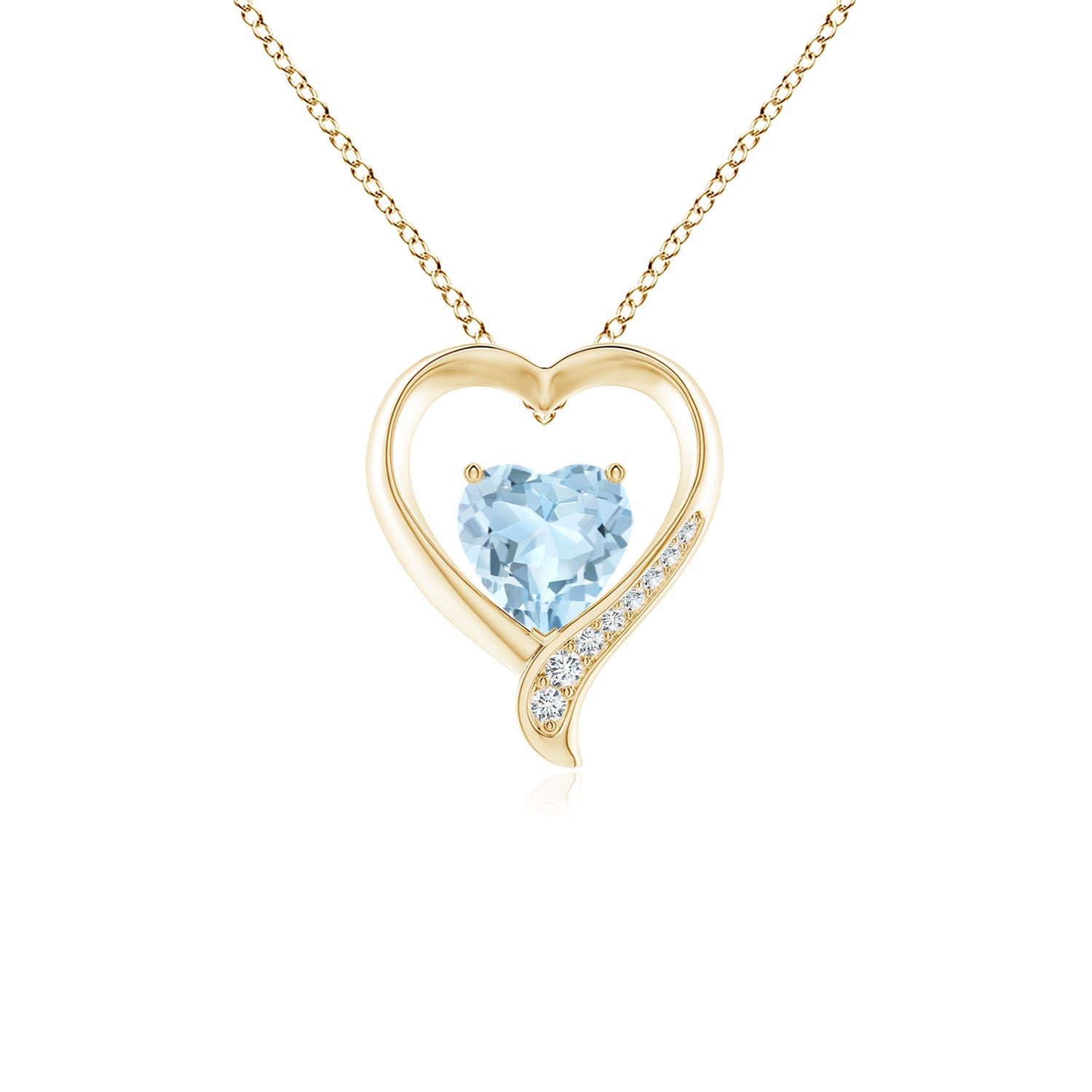 AA - Aquamarine / 0.99 CT / 14 KT Yellow Gold