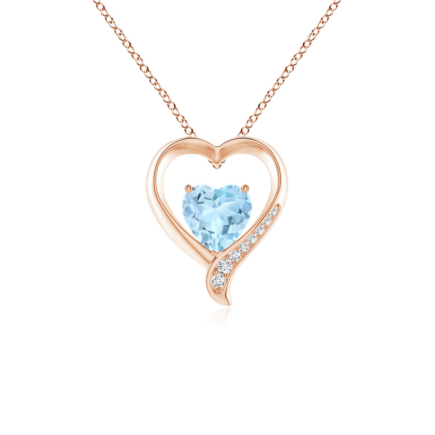 AAA - Aquamarine / 0.99 CT / 14 KT Rose Gold