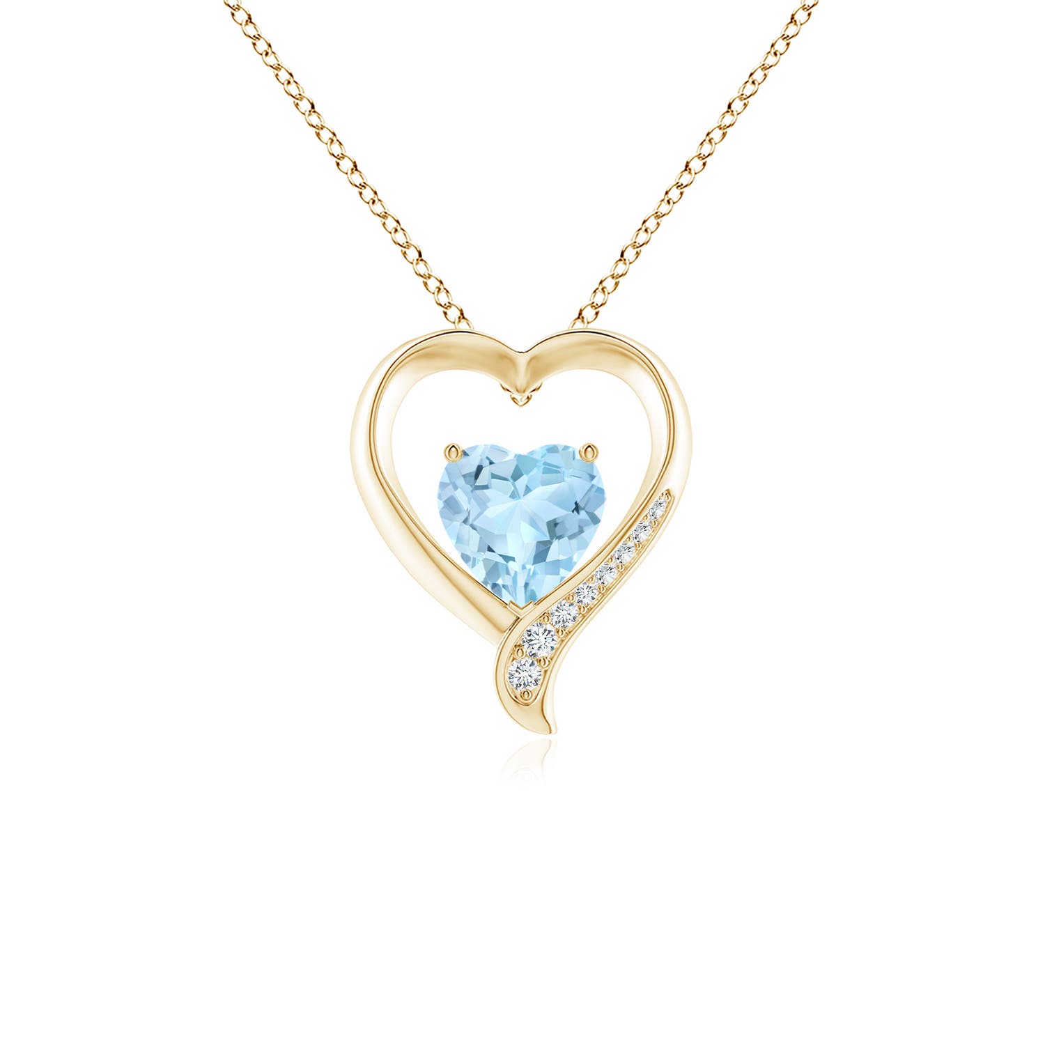 AAA - Aquamarine / 0.99 CT / 14 KT Yellow Gold