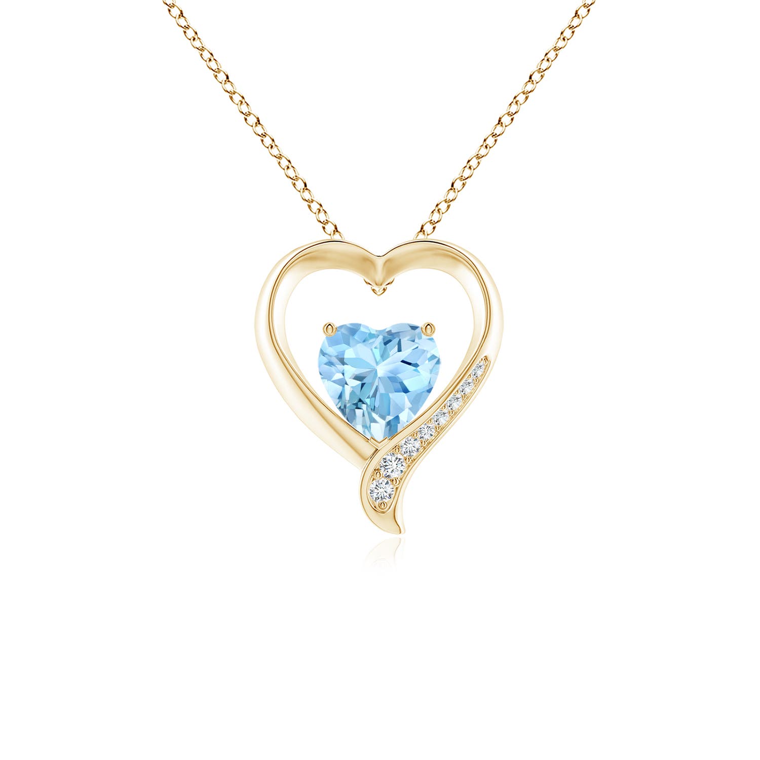 AAAA - Aquamarine / 0.99 CT / 14 KT Yellow Gold