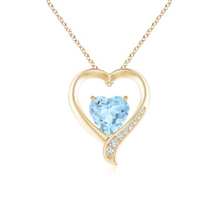Heart AAA Aquamarine