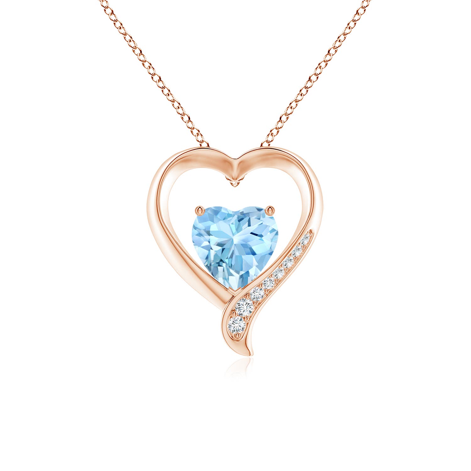 AAAA - Aquamarine / 1.51 CT / 14 KT Rose Gold