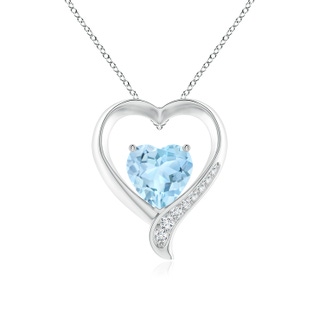 Heart AAA Aquamarine