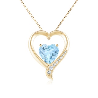 Heart AAA Aquamarine