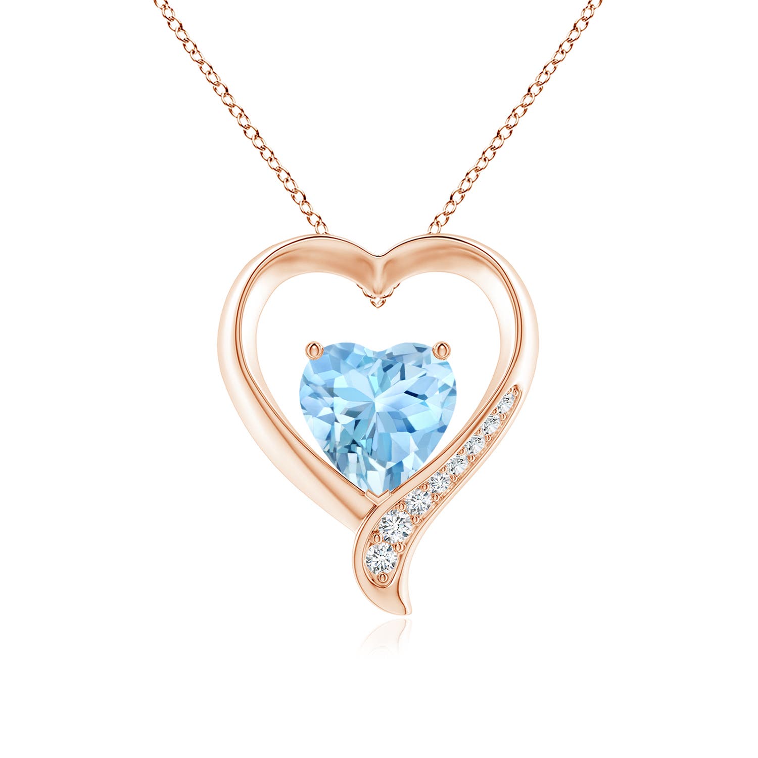 AAAA - Aquamarine / 1.95 CT / 14 KT Rose Gold