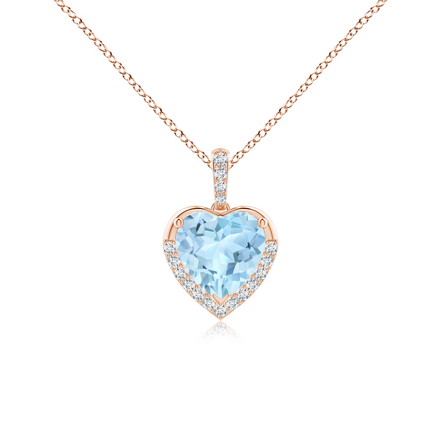 AAA - Aquamarine / 1 CT / 14 KT Rose Gold