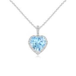 Heart White Gold Aquamarine Necklaces & Pendants