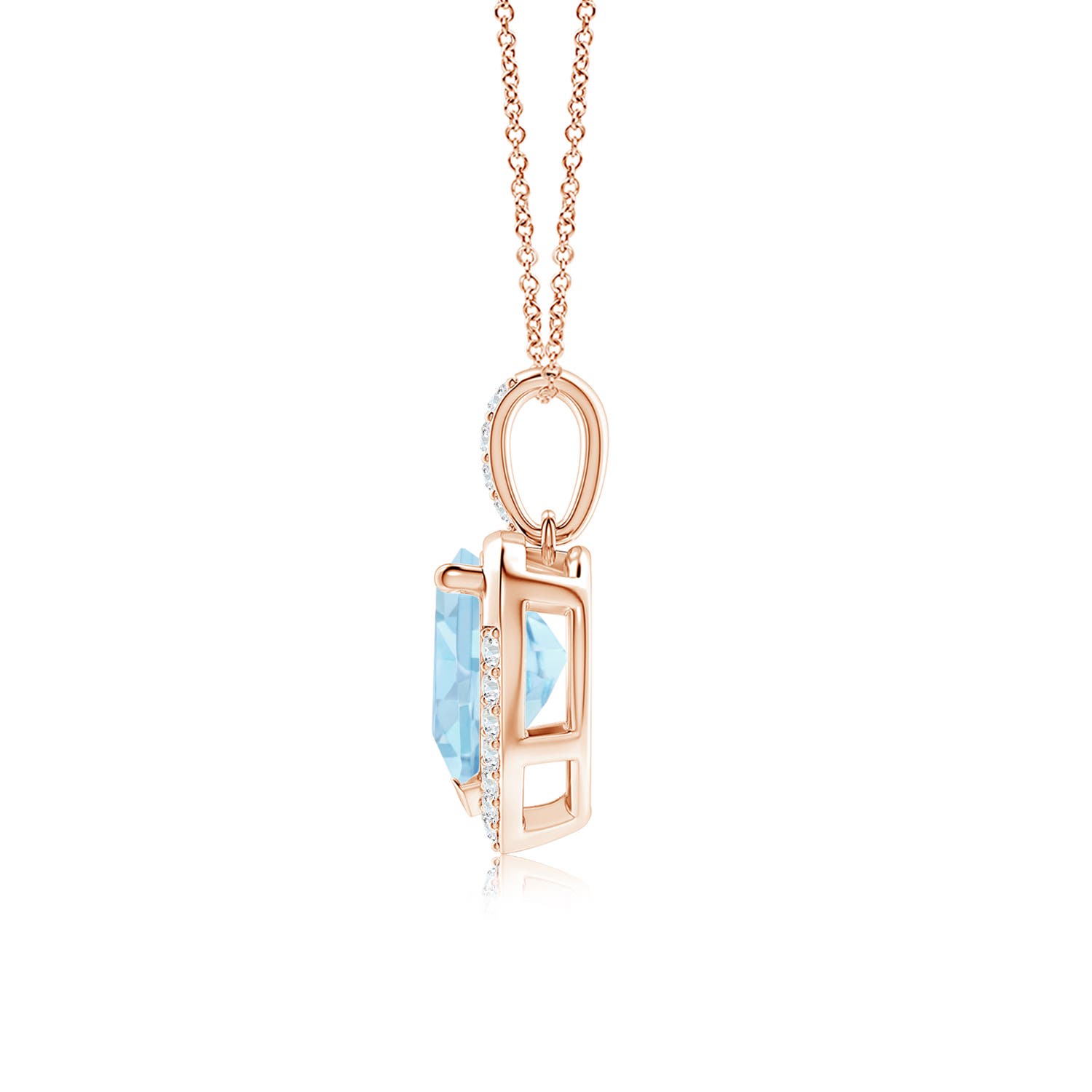 AAA - Aquamarine / 1.54 CT / 14 KT Rose Gold