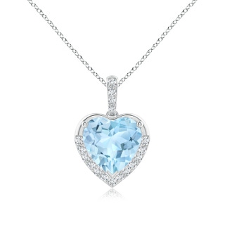 Heart AAA Aquamarine