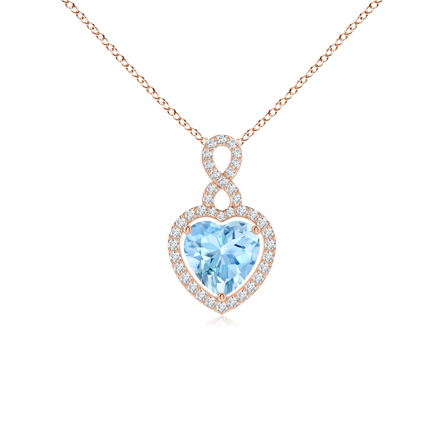 AAAA - Aquamarine / 1.12 CT / 14 KT Rose Gold