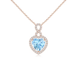 Fashion Rose Gold Aquamarine Necklaces & Pendants