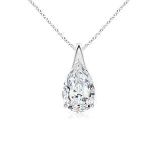 10x6.5mm GVS2 Pear-Shaped Diamond Solitaire Pendant in P950 Platinum