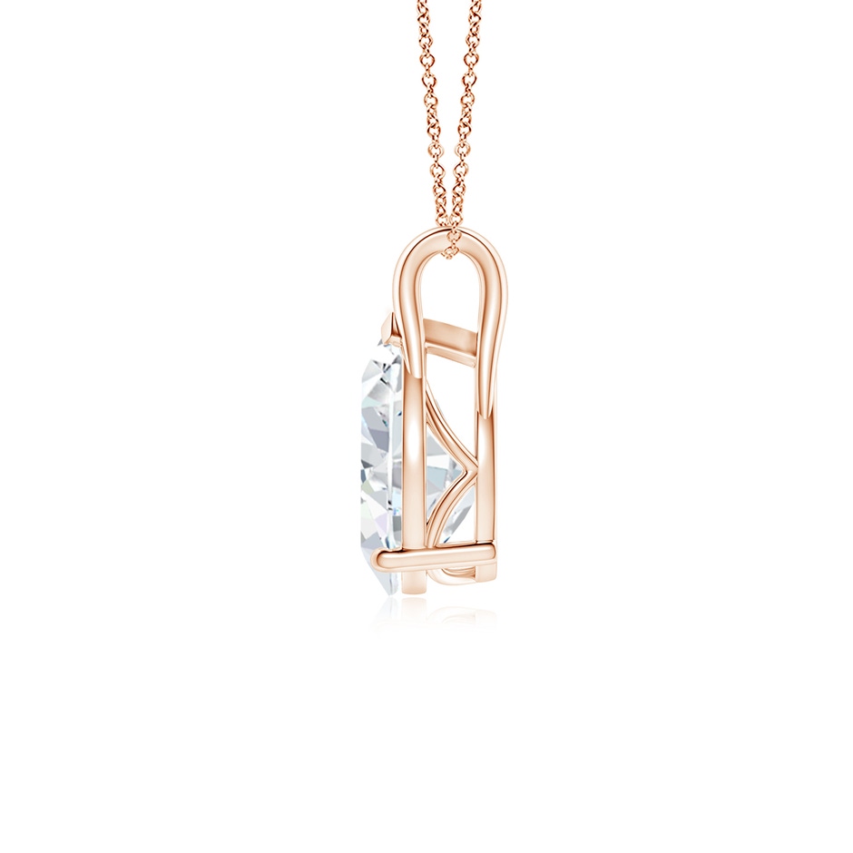 10x6.5mm GVS2 Pear-Shaped Diamond Solitaire Pendant in Rose Gold side 199