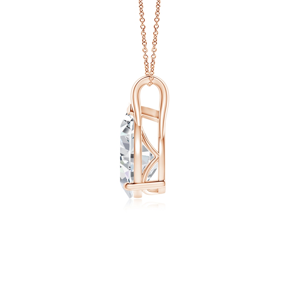 10x6.5mm HSI2 Pear-Shaped Diamond Solitaire Pendant in Rose Gold side 199