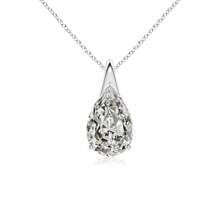10x6.5mm KI3 Pear-Shaped Diamond Solitaire Pendant in P950 Platinum 