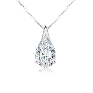 11x7mm GVS2 Pear-Shaped Diamond Solitaire Pendant in P950 Platinum