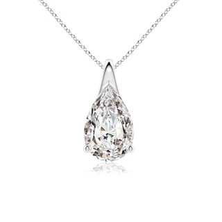 11x7mm IJI1I2 Pear-Shaped Diamond Solitaire Pendant in P950 Platinum