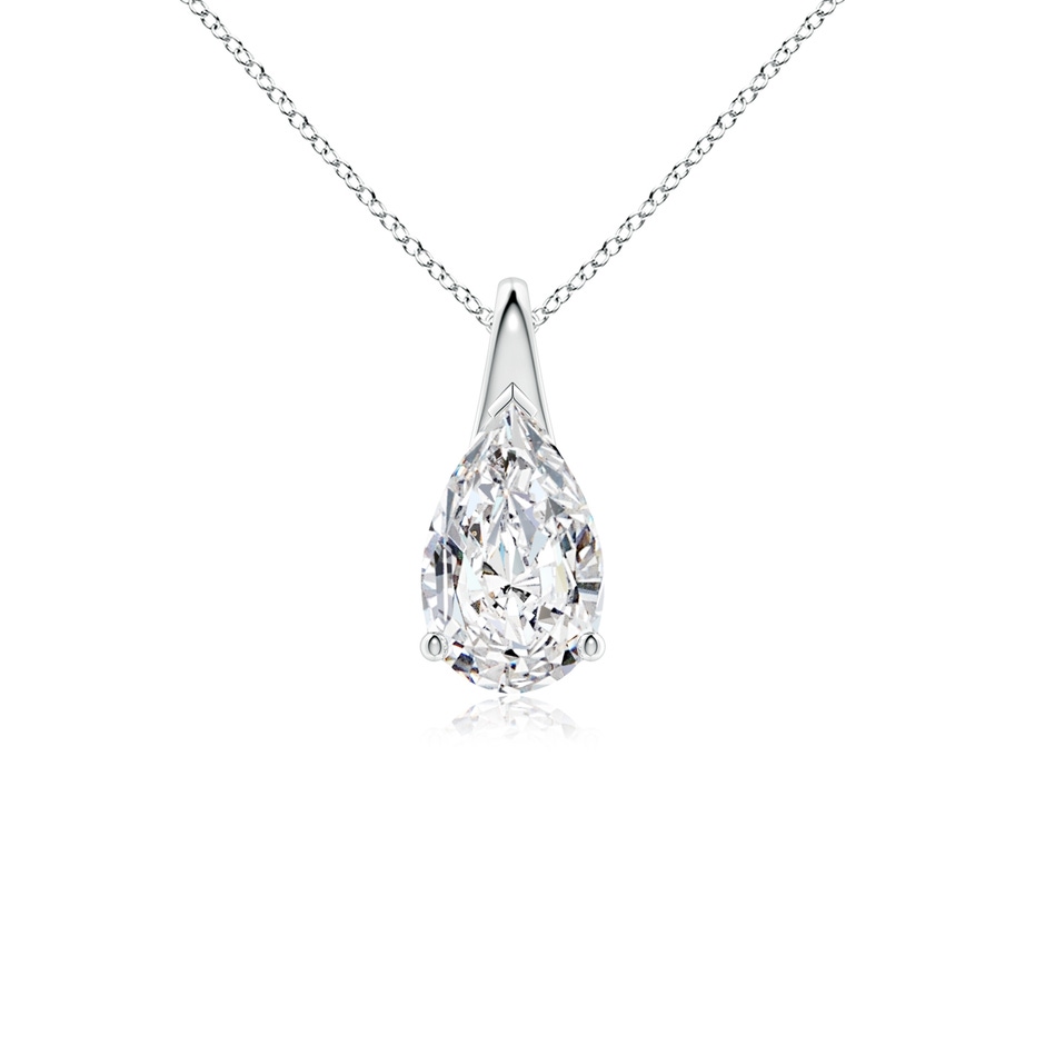 9x5.5mm HSI2 Pear-Shaped Diamond Solitaire Pendant in White Gold 