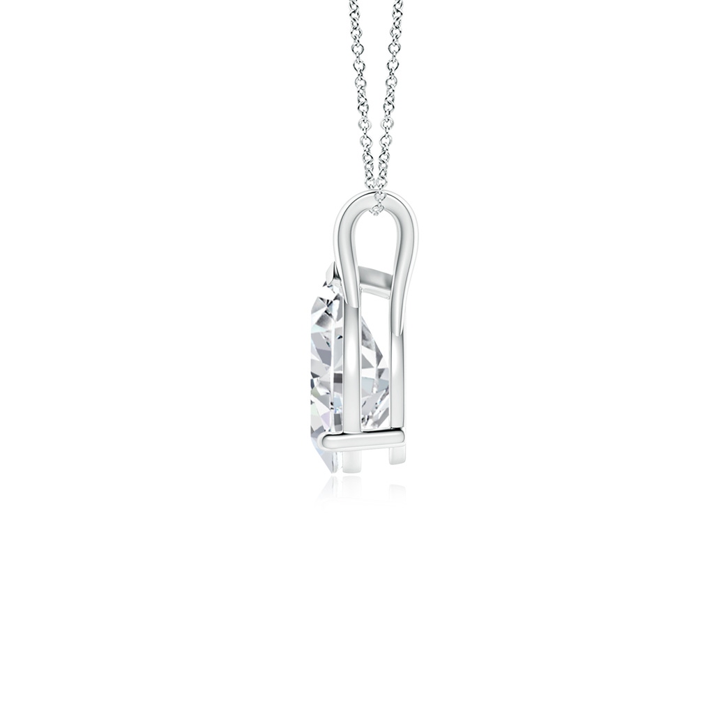 9x5.5mm HSI2 Pear-Shaped Diamond Solitaire Pendant in White Gold - side 199