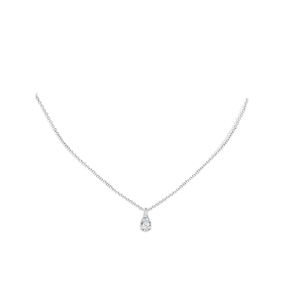 9x5.5mm HSI2 Pear-Shaped Diamond Solitaire Pendant in White Gold pen