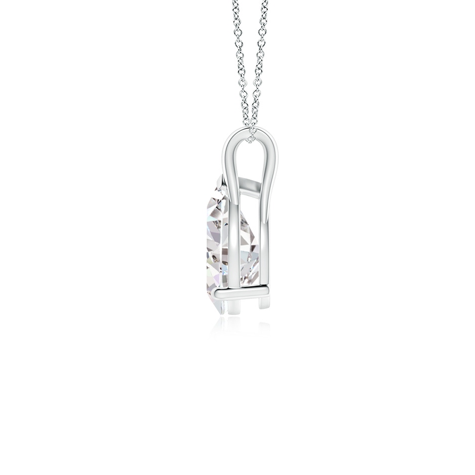 9x5.5mm IJI1I2 Pear-Shaped Diamond Solitaire Pendant in 18K White Gold side 199