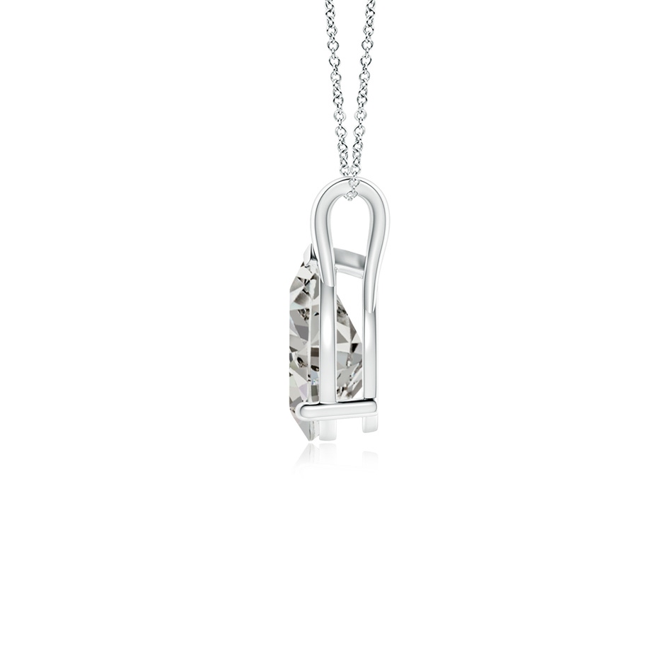 9x5.5mm KI3 Pear-Shaped Diamond Solitaire Pendant in 18K White Gold side 199