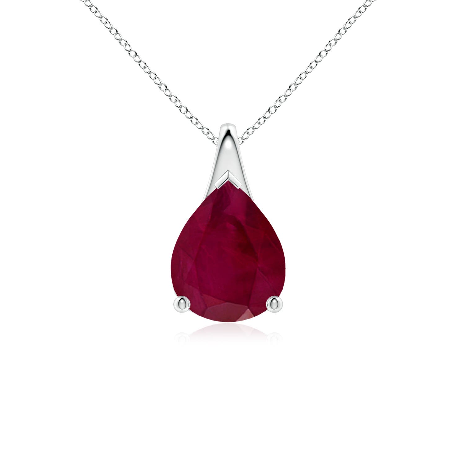 A - Ruby / 2.7 CT / 18 KT White Gold