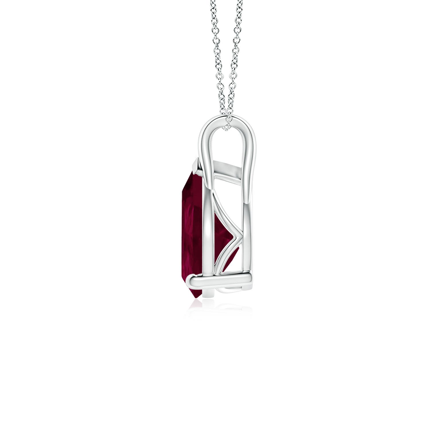 A - Ruby / 2.7 CT / 18 KT White Gold