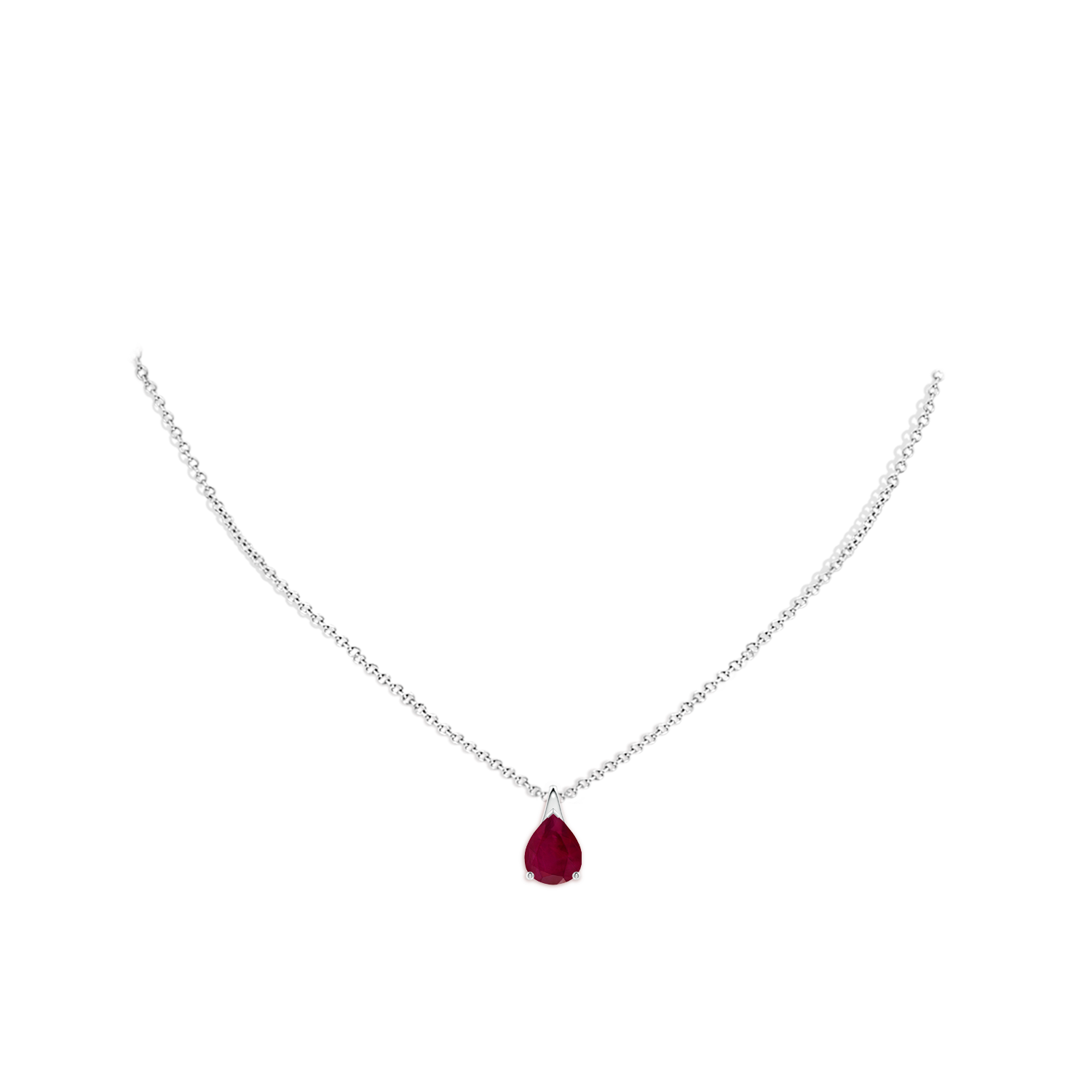 A - Ruby / 2.7 CT / 18 KT White Gold